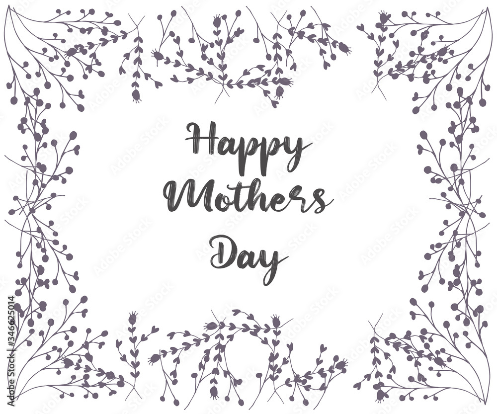 Obraz premium Happy Mother’s day design greeting card. Vector illustration good for the mom holiday,poster,banner,invitation,postcard,wallpaper,background, brochure.