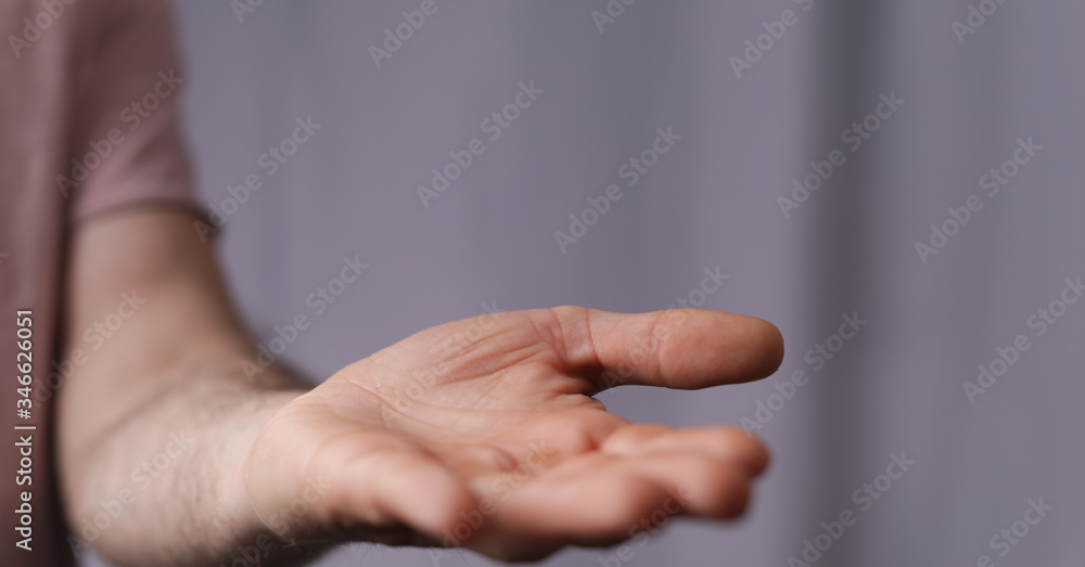 a empty hand from a man isolated a empty hand from a man isolated