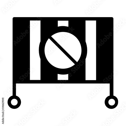 Curfew concept vector icon design, Lockdown Barrier Concept, Economic consequences of COVID-19 on white background, Socio-economic issues symbol after Coronavirus pandemic, civil disobedience Symbol 