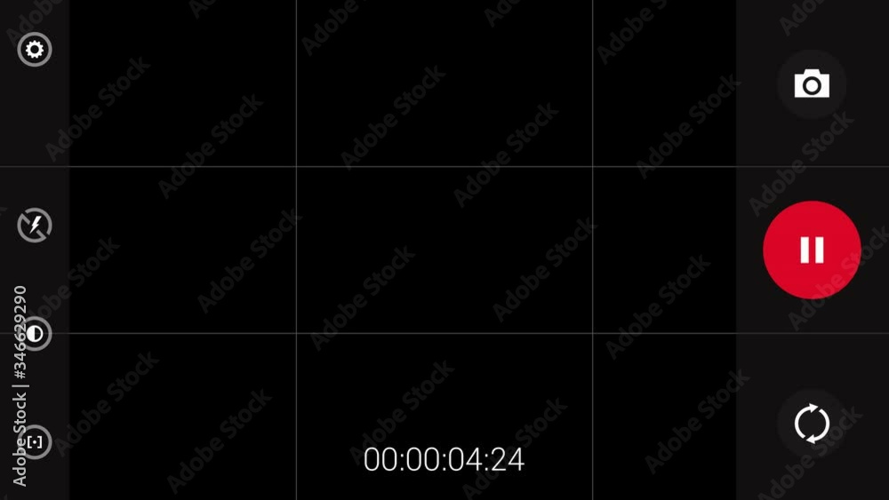 Full HD mobile phone camera viewfinder overlay user interface with ...