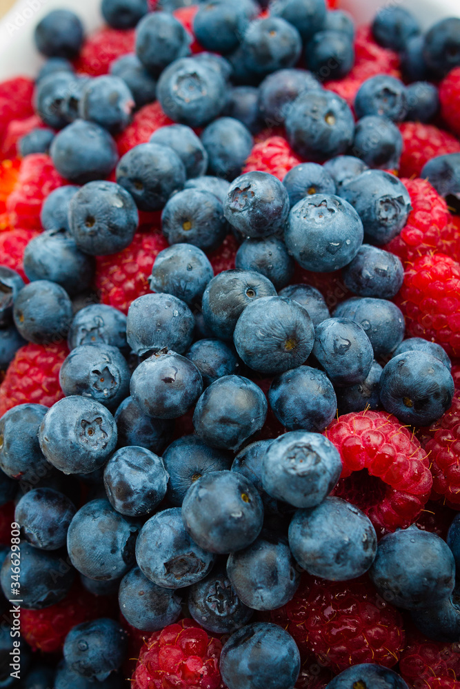 Blueberries and Raspberries Blueberries and Raspberries
