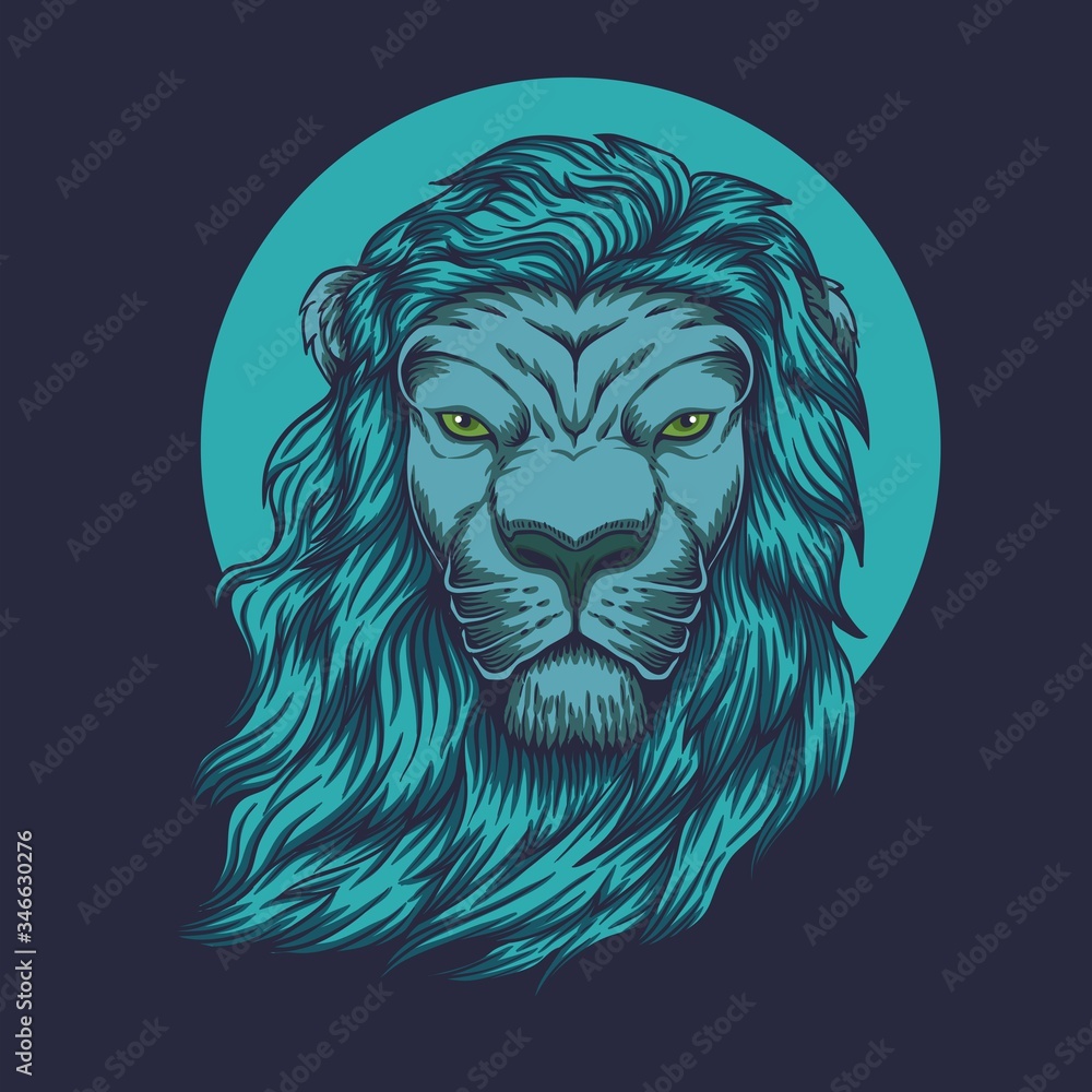 Obraz premium Lion head vector illustration