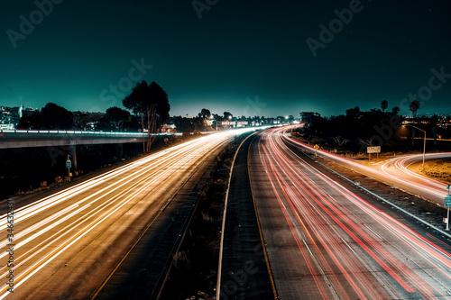 US highway at night