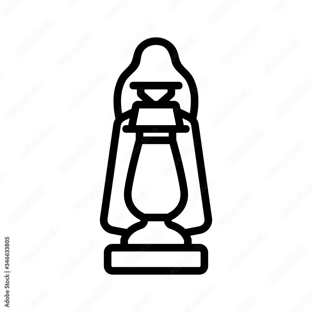 portable kerosene lamp icon vector. portable kerosene lamp sign. isolated contour symbol illustration portable kerosene lamp icon vector. portable kerosene lamp sign. isolated contour symbol illustration