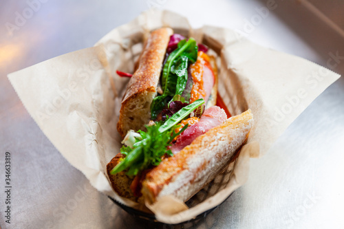 Εκτύπωση καμβά organic deli sandwich