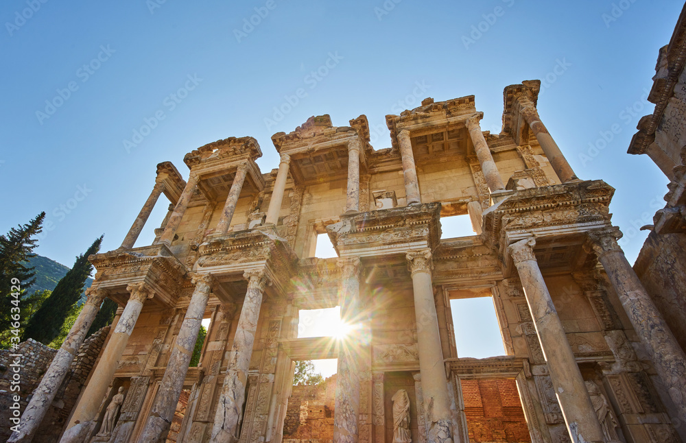 The library of Celsus at the ancient site of Ephesus