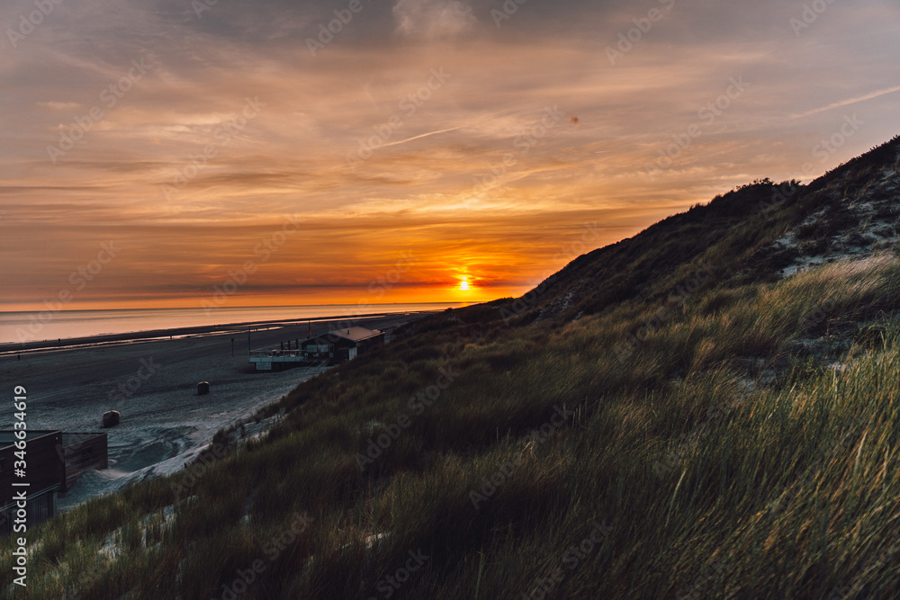 sunset in the netherlands, renesse