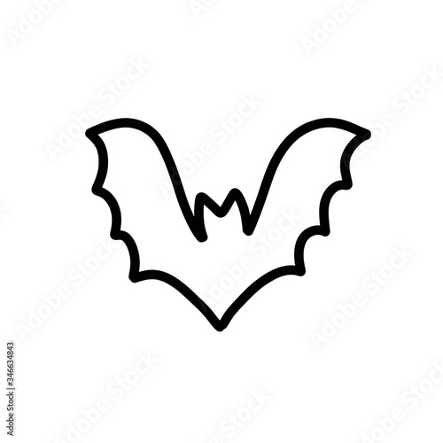 bat doodle icon, vector illustration