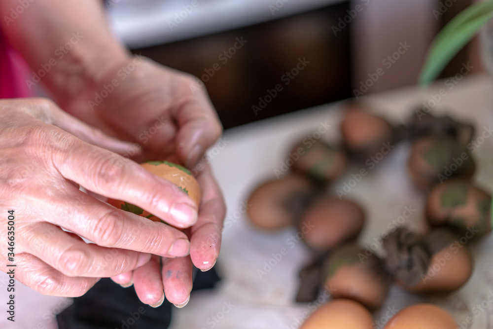 Eggs are prepared for painting and ornamenting for Easter