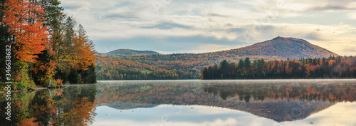 Groton State Forest and Peacham Vermont countryside in Autumn