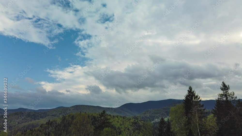 Time lapse of massive rainy clouds moving over the mountains Time lapse of massive rainy clouds moving over the mountains