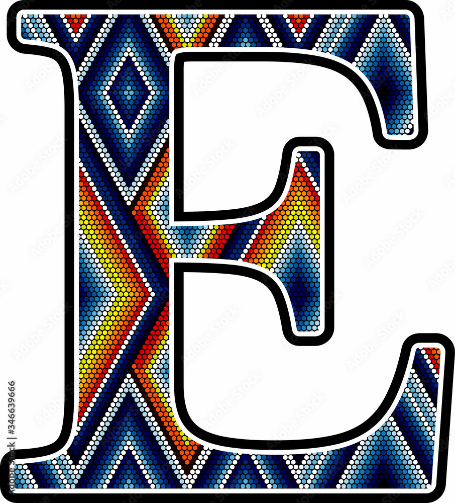 Initial Capital Letter E With Colorful Dots Abstract Design Inspired In initial-capital-letter-e-with-colorful-dots-abstract-design-inspired-in