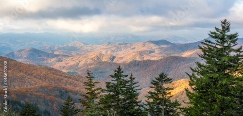 End of the season - Late Autumn Blue Ridge Parkway overlook in November