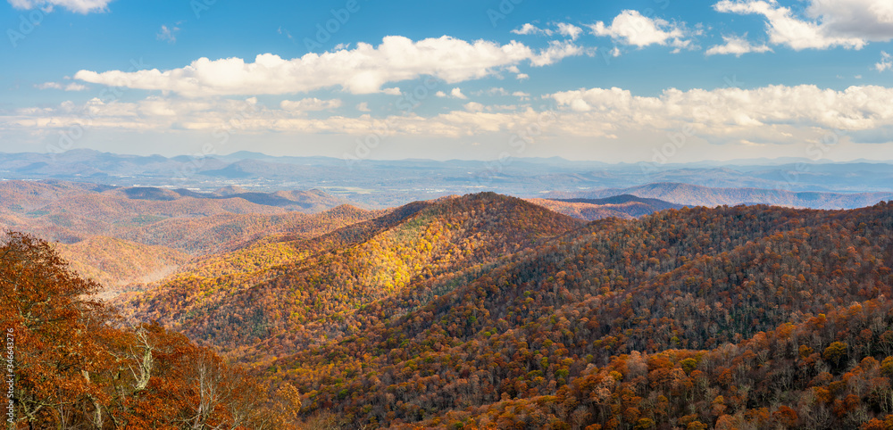 End of the season - Late Autumn Blue Ridge Parkway overlook in November End of the season - Late Autumn Blue Ridge Parkway overlook in November