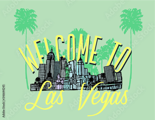 California Las Vegas embroidery graphic design vector art
