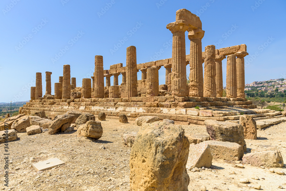 Temple of Juno in the Valley of the Temples in Agrigento