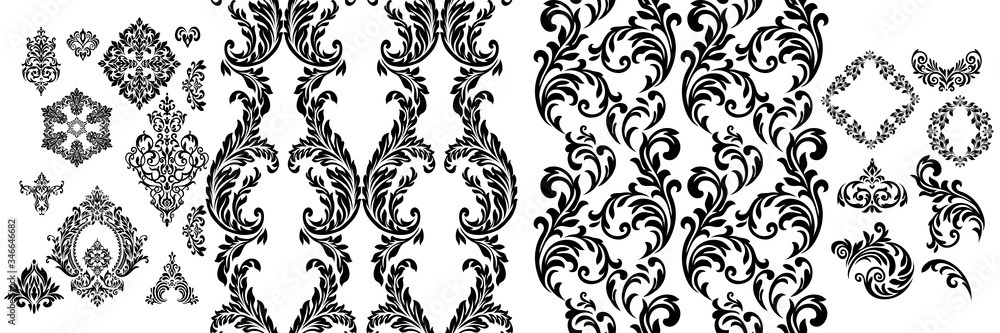 Fototapeta premium Vintage ornament on white background
