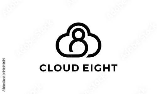 cloud eight logo design concept