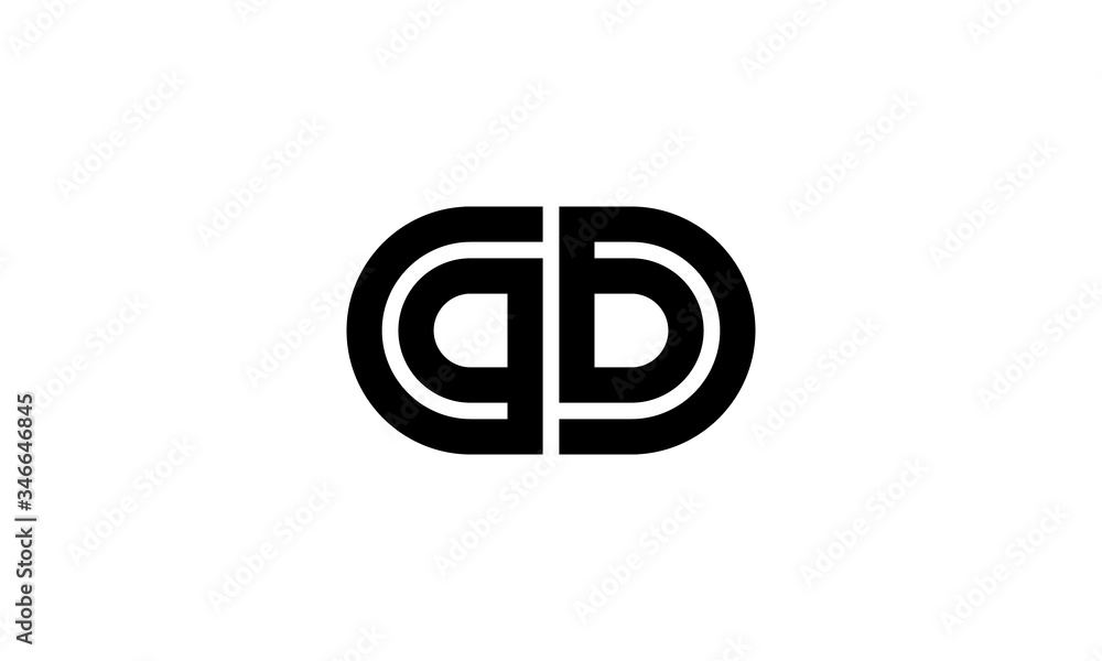 Obraz premium initial G and B logo design concept