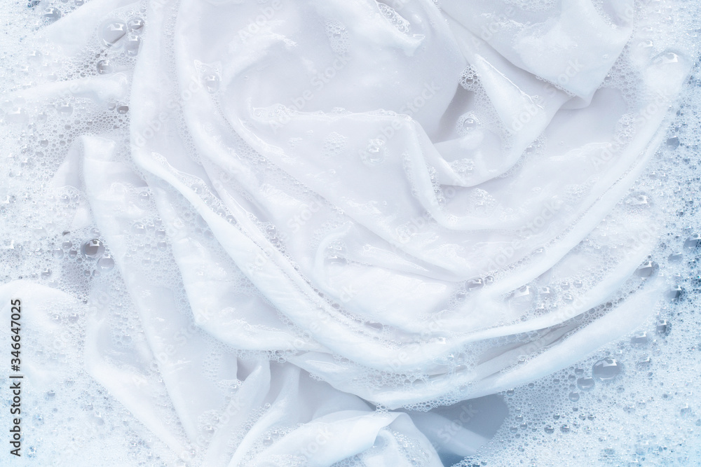 Soak a cloth before washing, white cloth