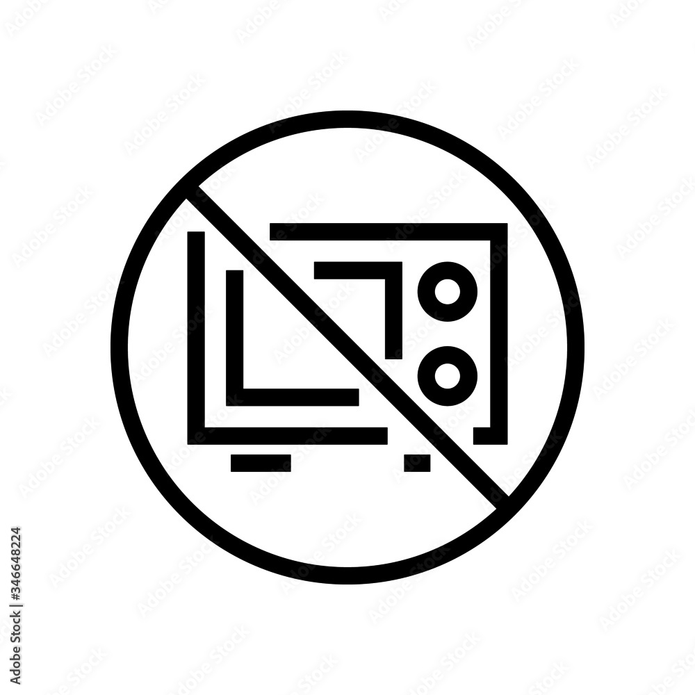 do not microwave icon, do not oven safe, in outline style on white background, editable stroke vector illustration eps 10 do not microwave icon, do not oven safe, in outline style on white background, editable stroke vector illustration eps 10