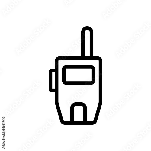 working walkie talkie icon vector. working walkie talkie sign. isolated contour symbol illustration