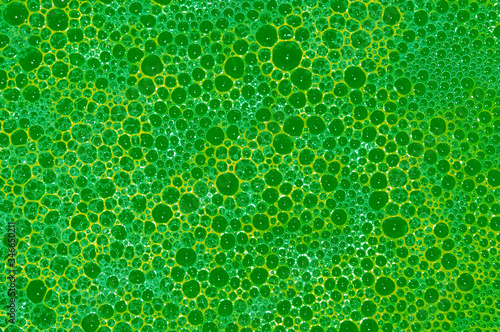 texture bright green bubbles on the surface