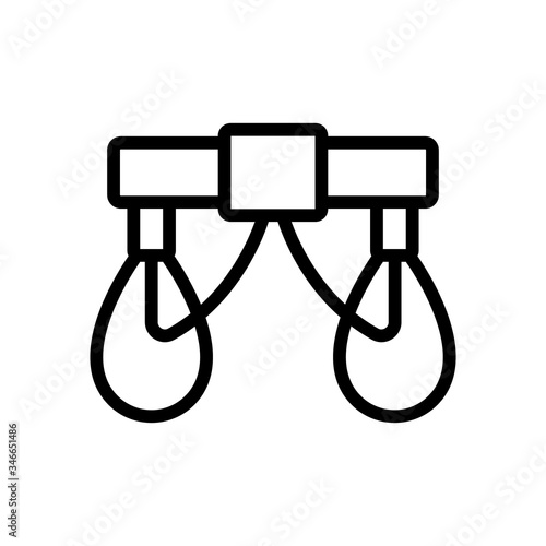 holding protective belt icon vector. holding protective belt sign. isolated contour symbol illustration