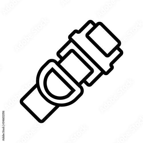 safety belt equipment icon vector. safety belt equipment sign. isolated contour symbol illustration