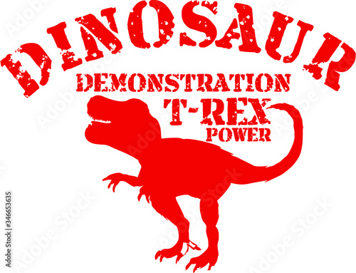 Dinosaur print embroidery graphic design vector art