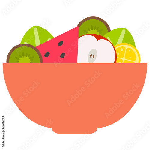 Isolated fruits bowl