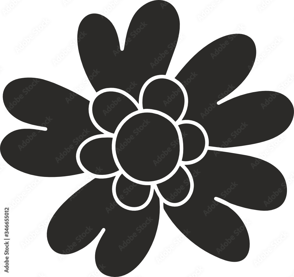 Simple Flower Floral Hand Drawing Simple Flower Floral Hand Drawing