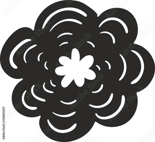 Multi layer Flower Line Hand Drawing 
