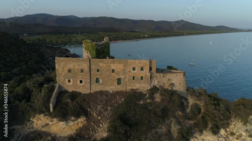 Forte delle Rocchette on Tuscany Coast Drone Video Italy photo