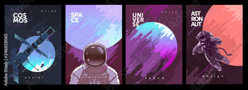 Canvas-taulu A set of vector illustrations