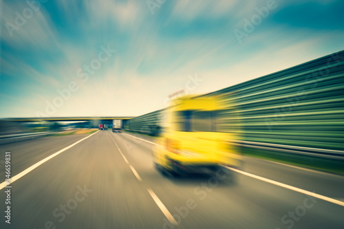 Delivery van on a highway