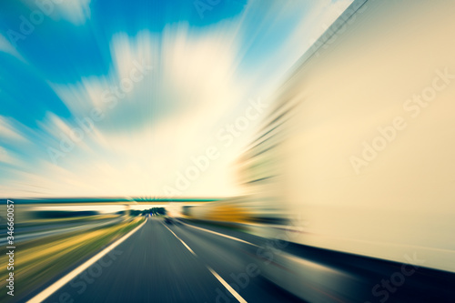 Truck on a highway