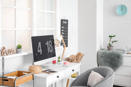 Modern workplace with compu...