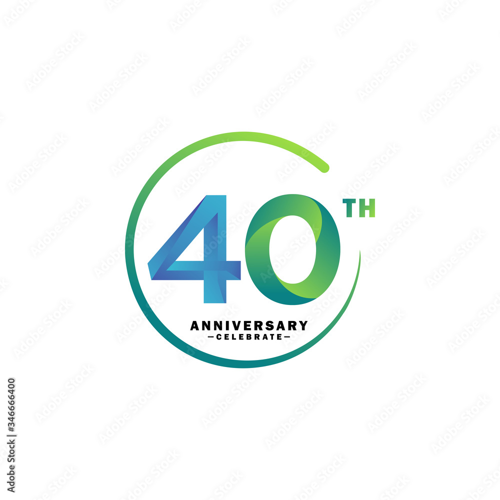 40 Years Anniversary logo, anniversary emblems 40 in anniversary concept template design 40 Years Anniversary logo, anniversary emblems 40 in anniversary concept template design