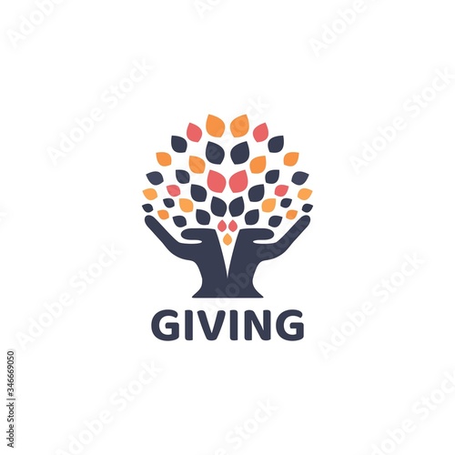 Giving Logo Natural and Vintage