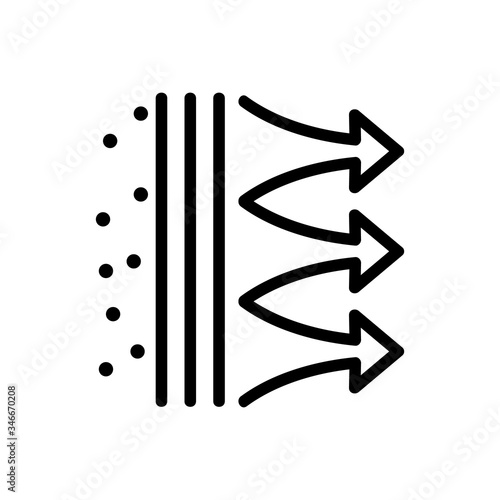 cleaning environment with air filter icon vector. cleaning environment with air filter sign. isolated contour symbol illustration