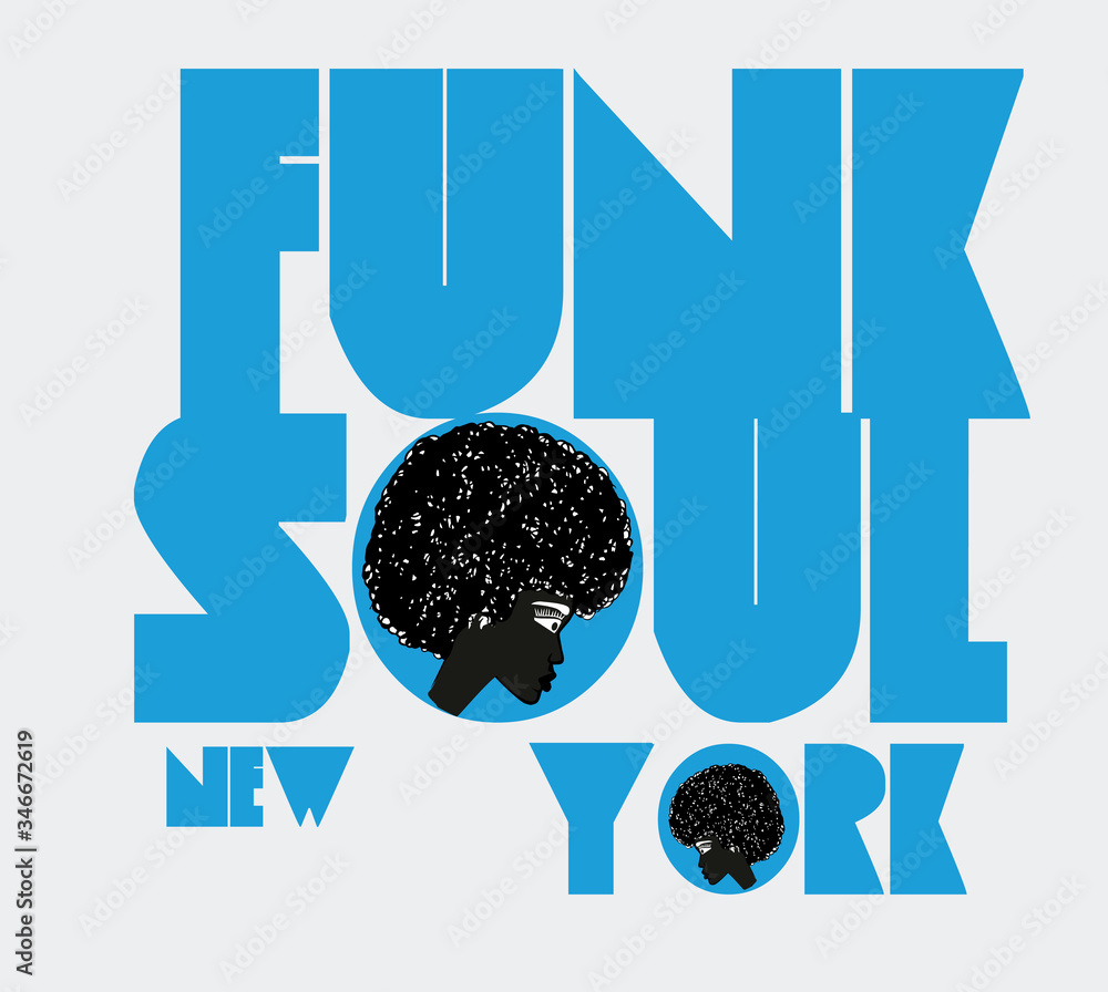 Funk soul music print embroidery graphic design vector art - obrazy, fototapety, plakaty 