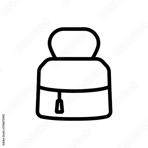 women bag with zipper sign. isolated contour symbol illustration women bag with zipper women, bag, with, zipper