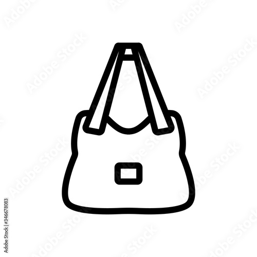 women bag with long handle sign. isolated contour symbol illustration women bag with long handle women, bag, with, long, handle