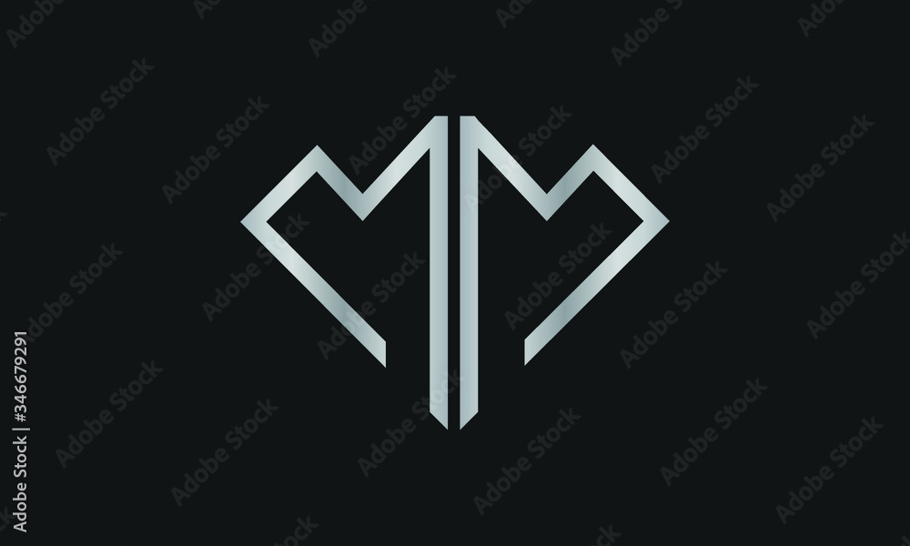 Diamond Shaped Letter M or Letter MM Iconic Logo Design, logo design for Jewelry Company Store. Diamond Shaped Letter M or Letter MM Iconic Logo Design, logo design for Jewelry Company Store.