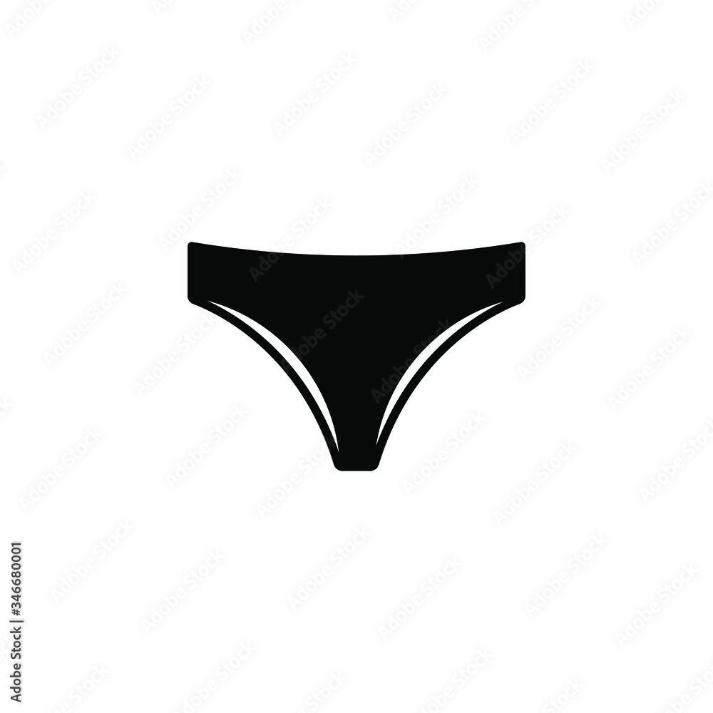 Panties icon flat design. Womans underwear symbol isolated on white background. Vector illustration Panties icon flat design. Womans underwear symbol isolated on white background. Vector illustration