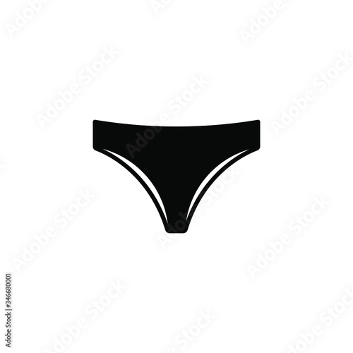 Panties icon flat design. Womans underwear symbol isolated on white background. Vector illustration