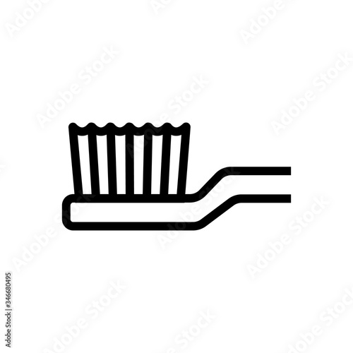 mechanical toothbrush head close view icon vector. mechanical toothbrush head close view sign. isolated contour symbol illustration