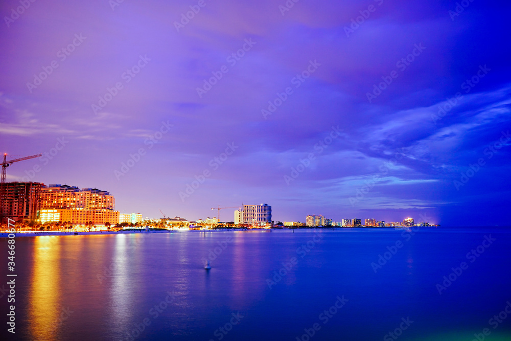  Florida Tampa  bay beach night landscape 