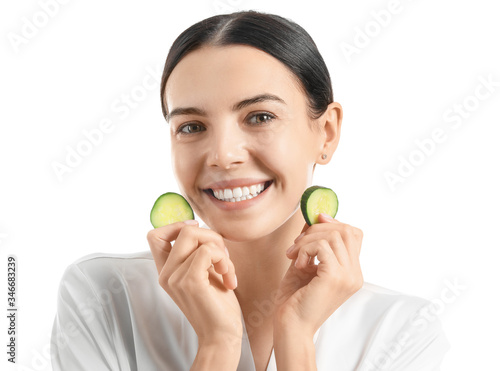 Beautiful young woman with ...
